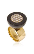 Moda Operandi Mark Davis Bakelite Ring With Diamonds Size: 4