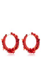 Ranjana Khan Red Hoop Earrings