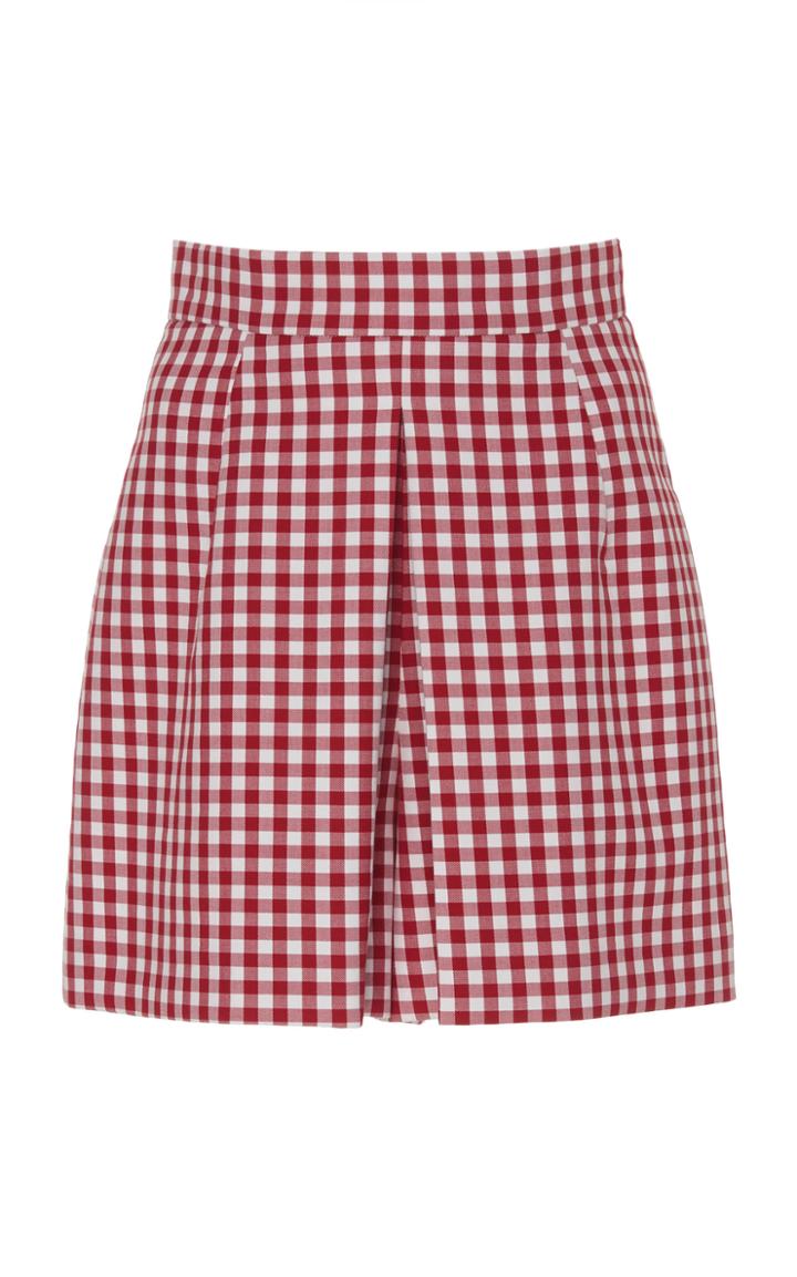 Moda Operandi Michael Kors Collection Gingham Wide-leg Skort Size: 2