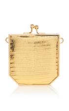 Alessandra Rich Lizard Minaudiere With Contrasting Suede