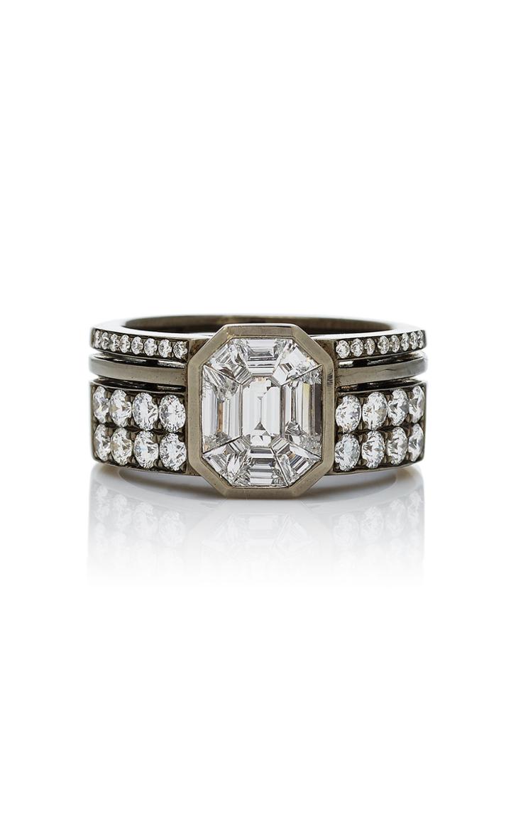 As29 Illusion Diamond & 18k Black Gold Ring