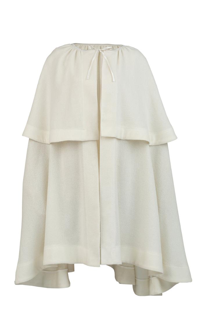Moda Operandi Deitas Eris Tiered Wool-blend Crepe Cape