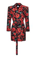 Moda Operandi Magda Butrym Kosovo Floral-print Silk Belted Blazer Dress Size: 34