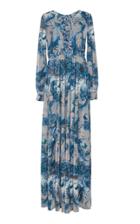 Luisa Beccaria Long Sleeve Printed Dress