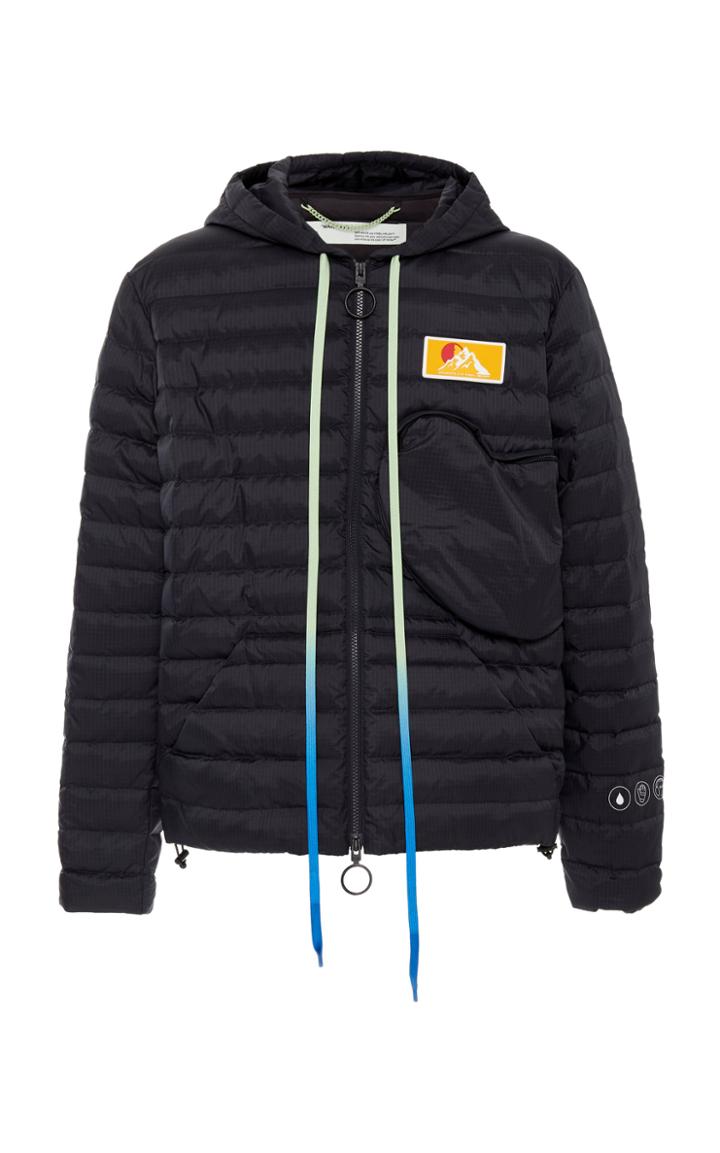Off-white C/o Virgil Abloh Hooded Quilted Ripstop Down Coat