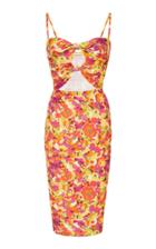 Adriana Degreas Fruits Print Short Dress With Knot Detail