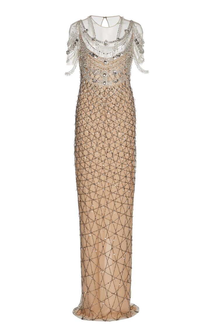 Moda Operandi Pamella Roland Crystal-embroidered Tulle Gown