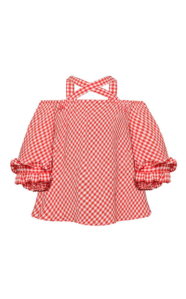 Marianna Senchina Off Shoulder Puff Sleeve Cutout Top