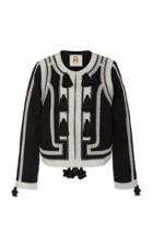Figue Harrison Tasseled Embroidered Cotton Jacket Size: M