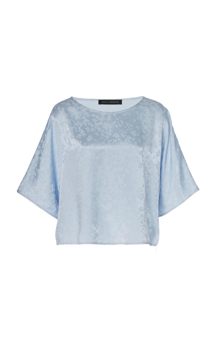 Sally Lapointe Floral Satin Dolman Tee