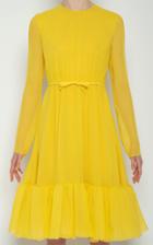 Moda Operandi Giambattista Valli Ruffled Hem Belted Silk Dress
