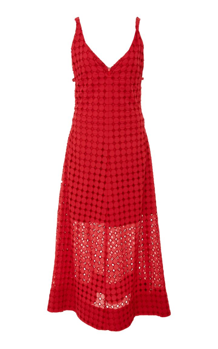 Cult Gaia Elle Lattice Cotton Dress