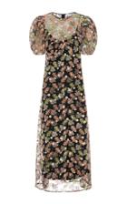 Alice Mccall Celestial Creature Floral-embroidered Tulle Midi Dress