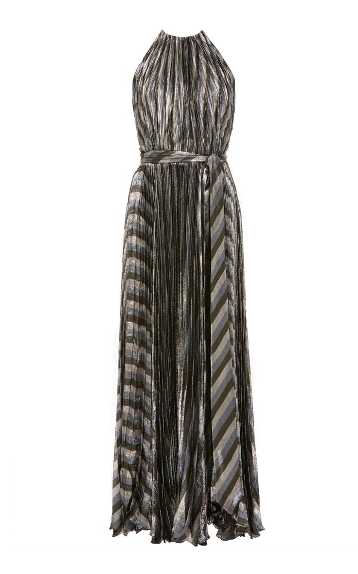 Maria Lucia Hohan M'o Exclusive Inais Halter Neck Pleated Dress
