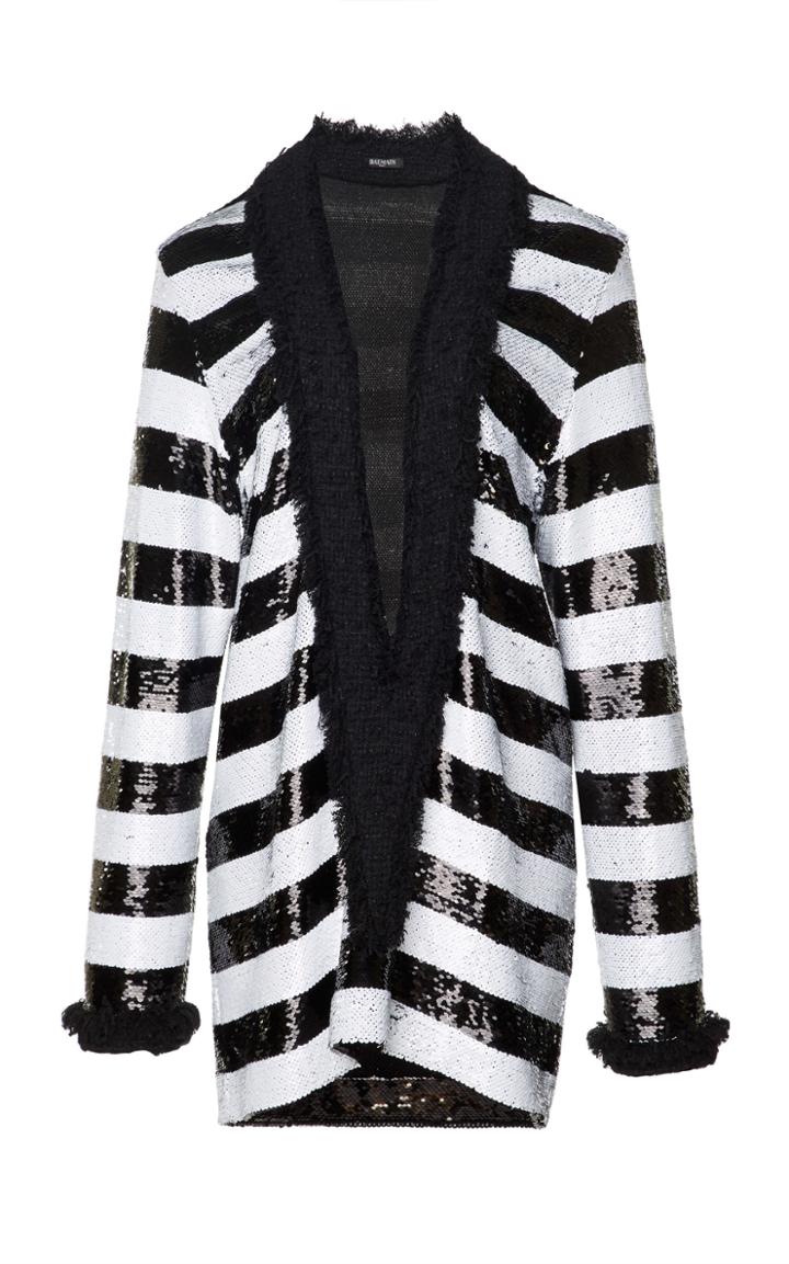 Balmain Sequin V-neck Sweater