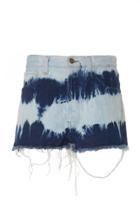 Alanui Tie Dye Denim Shorts