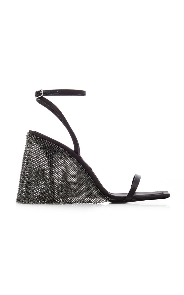 Alexander Wang Blake Crystal-embellished Satin Sandals