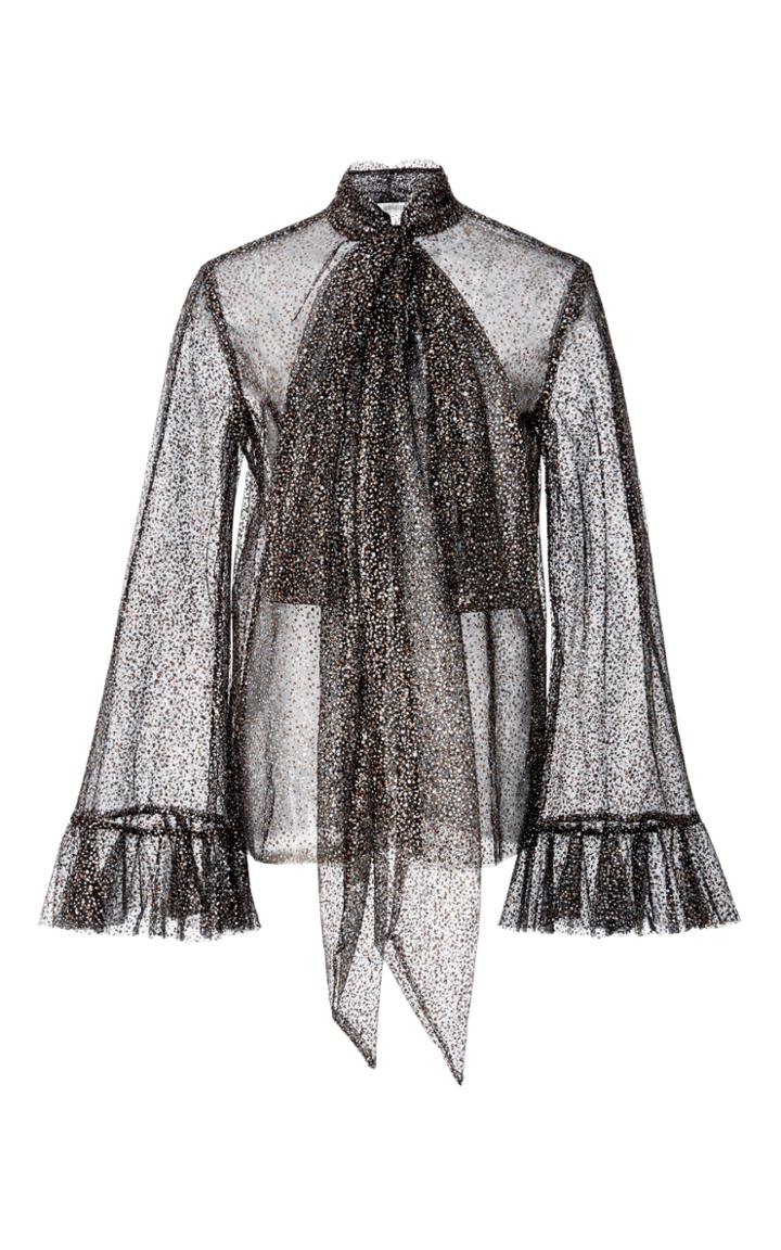 Rodarte Long Sleeve Scarf Neck Blouse