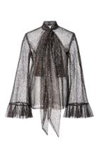 Rodarte Long Sleeve Scarf Neck Blouse