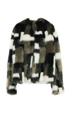 Cyclas Jacquard Faux Fur Coat