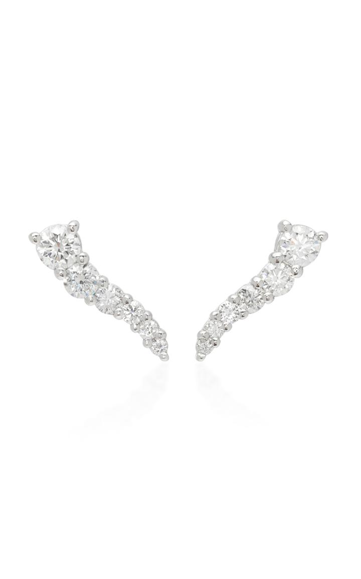 Lynn Ban Jewelry Larvae Sterling Silver Diamond Earrings