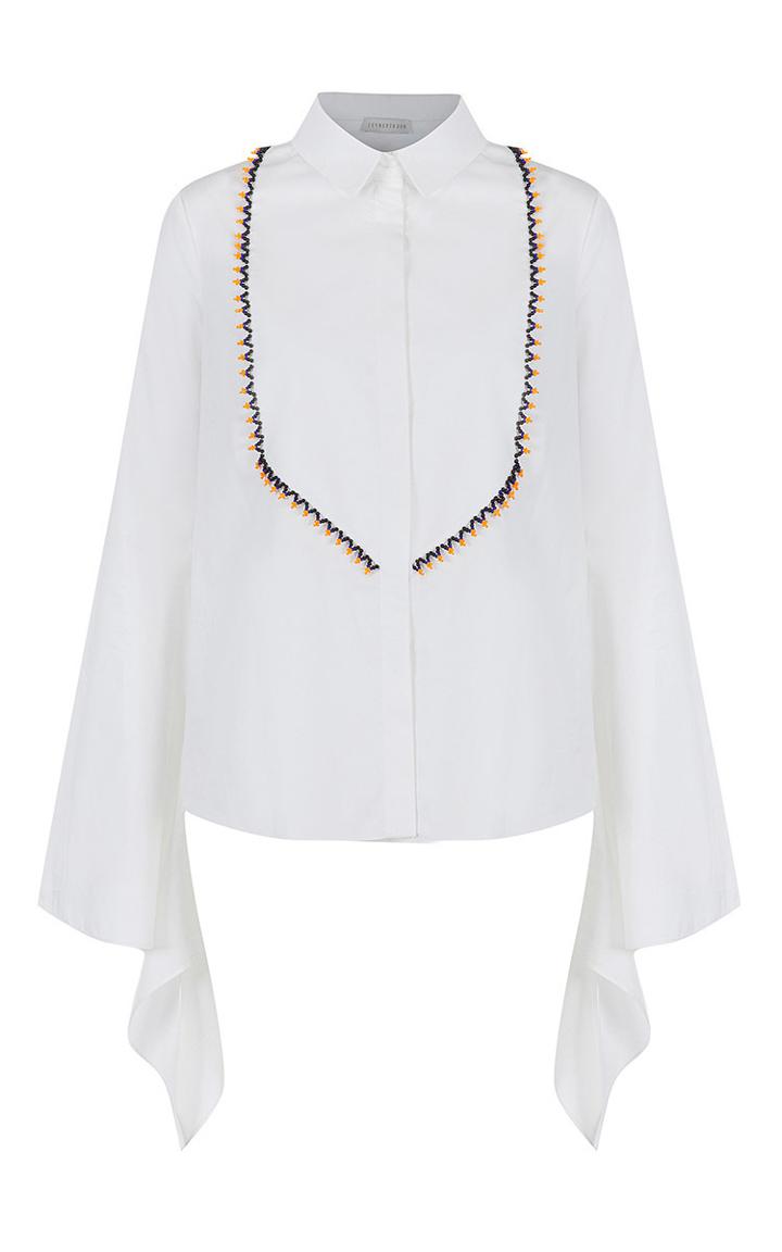 Zeynep Tosun Cocktail Sleeve Cotton Blouse