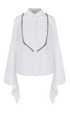 Zeynep Tosun Cocktail Sleeve Cotton Blouse