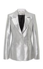 Diane Von Furstenberg Long Sleeve Metallic Blazer