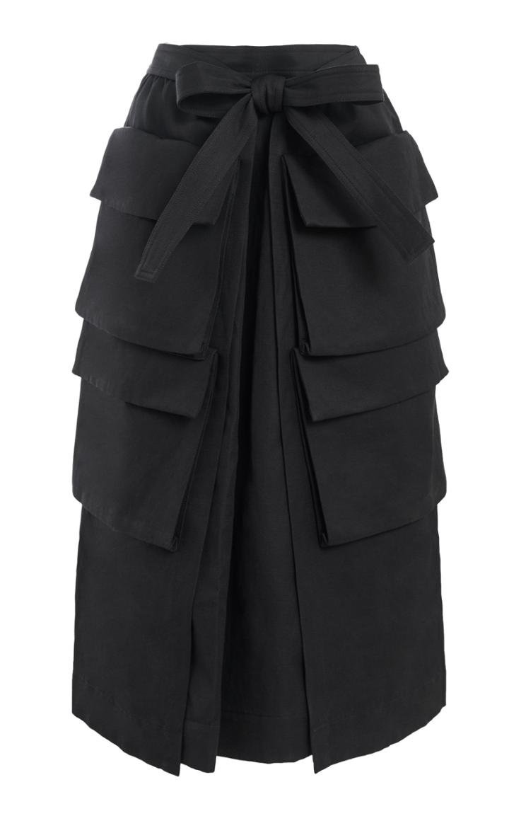Lemaire Pocket-detailed Wool-linen Midi Skirt