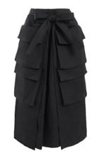 Lemaire Pocket-detailed Wool-linen Midi Skirt