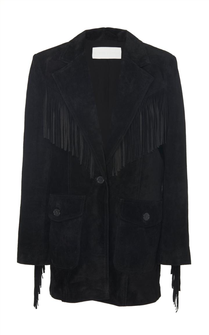 Re/done Suede Fringe Blazer