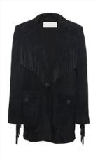 Re/done Suede Fringe Blazer