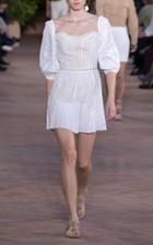 Moda Operandi Alberta Ferretti Cotton-broderie Mini Dress
