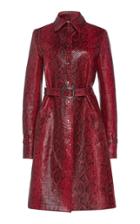 Paco Rabanne Leather Python Finish Trench Coat