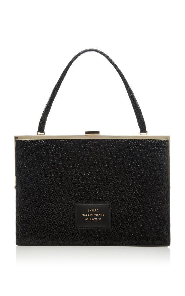 Chylak Woven Leather Top Handle Bag
