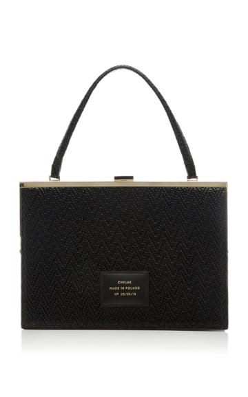 Chylak Woven Leather Top Handle Bag