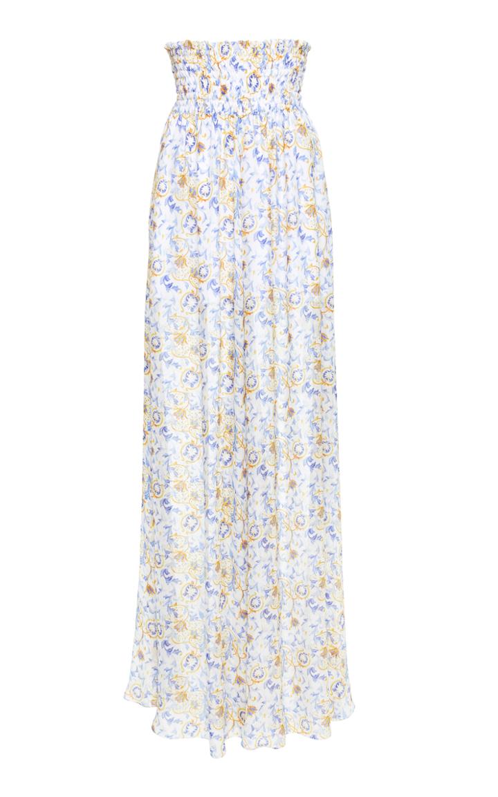 Caroline Constas Sheer Wreath Chiffon Pant