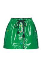 Mira Mikati Patent Rainbow Snaps Mini Skirt
