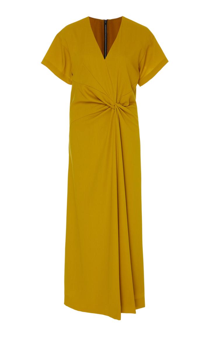 Narciso Rodriguez Wool Crepe Tie Dress