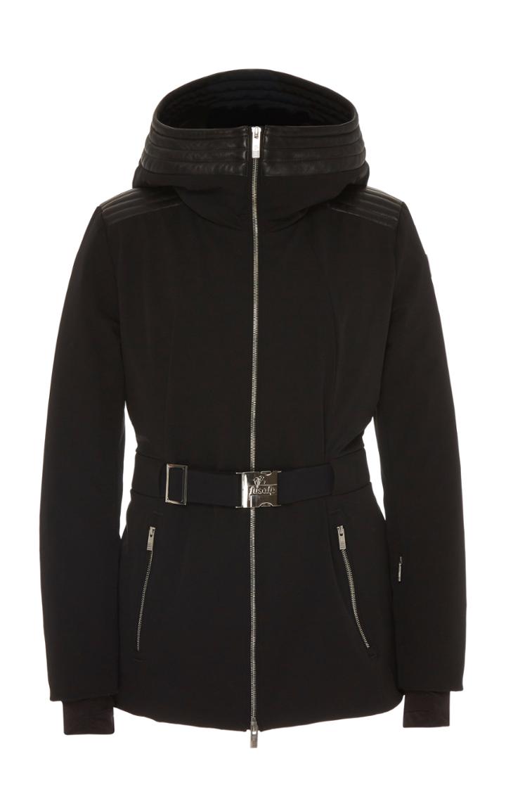 Fusalp Belted Leather-trimmed Shell Ski Jacket Size: 36