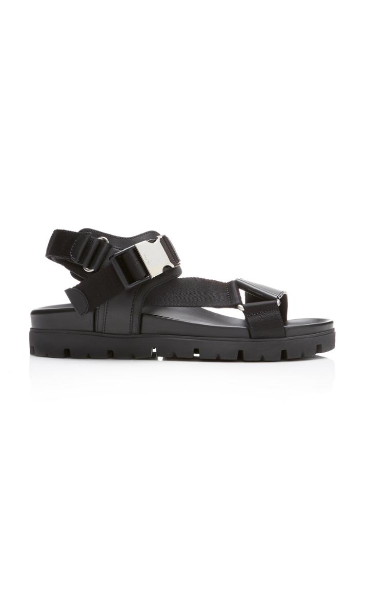 Prada Montana Nastro Leather Sandals