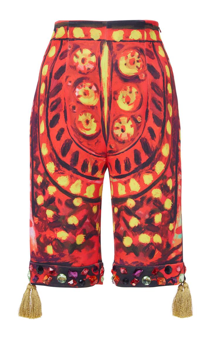 Moda Operandi Moschino Printed Scuba High-rise Biker Shorts Size: 36