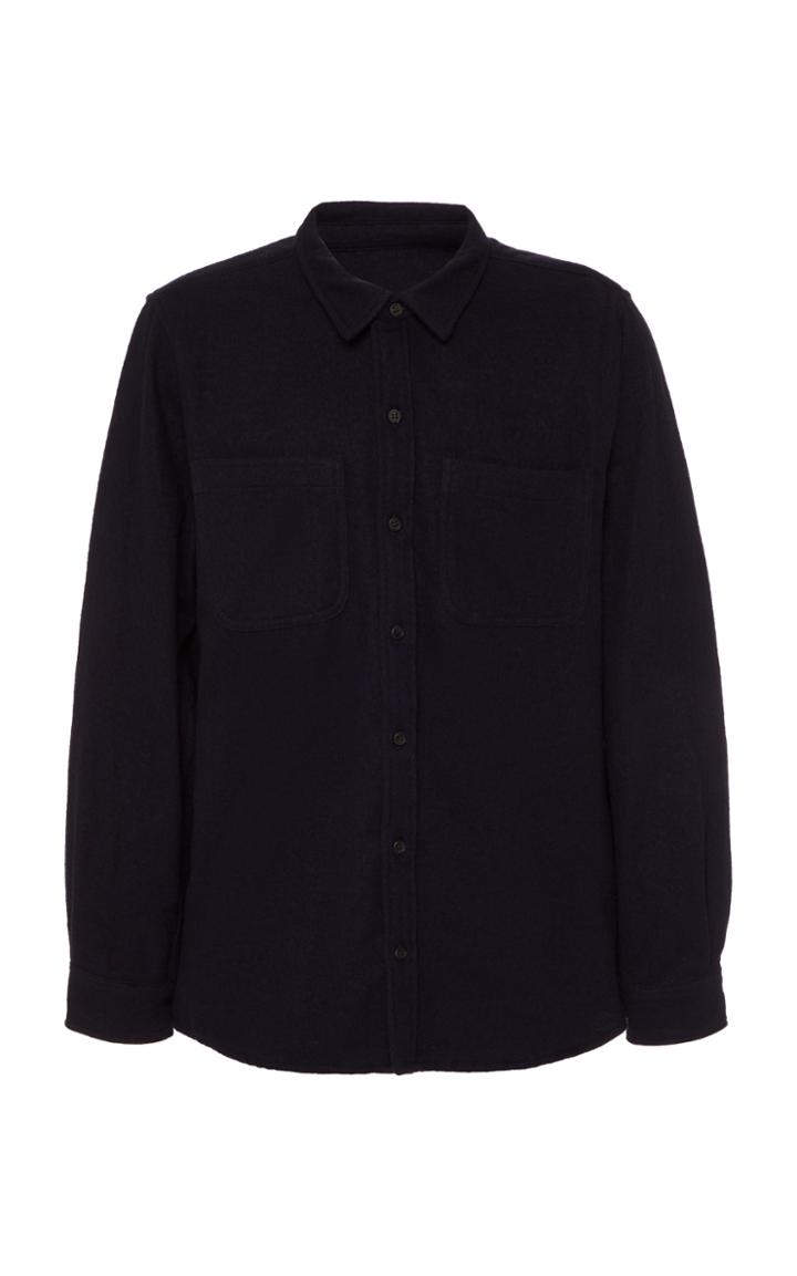 Tempus Now Cotton-felt And Wool-blend Shirt