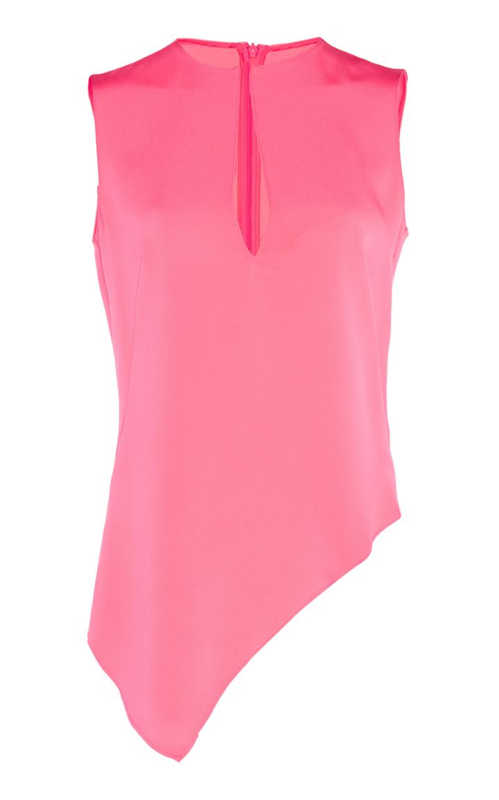 Akris Front Slit Silk Top