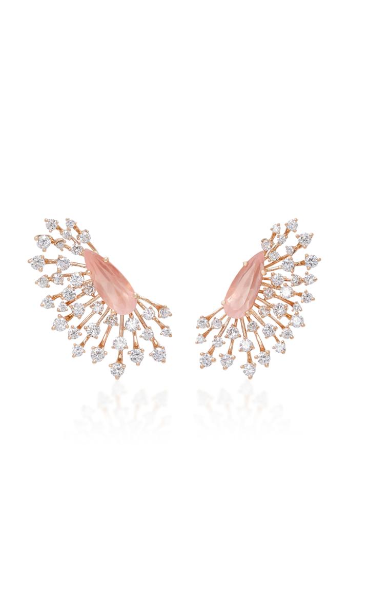 Hueb Luminus 18k Rose Gold Diamond Earrings