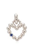 Maria Canale Flapper Heart Charm Blue Sapphire