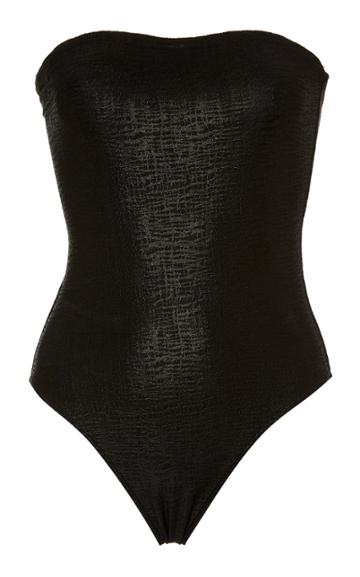 Marie France Van Damme Metallic Swimsuit