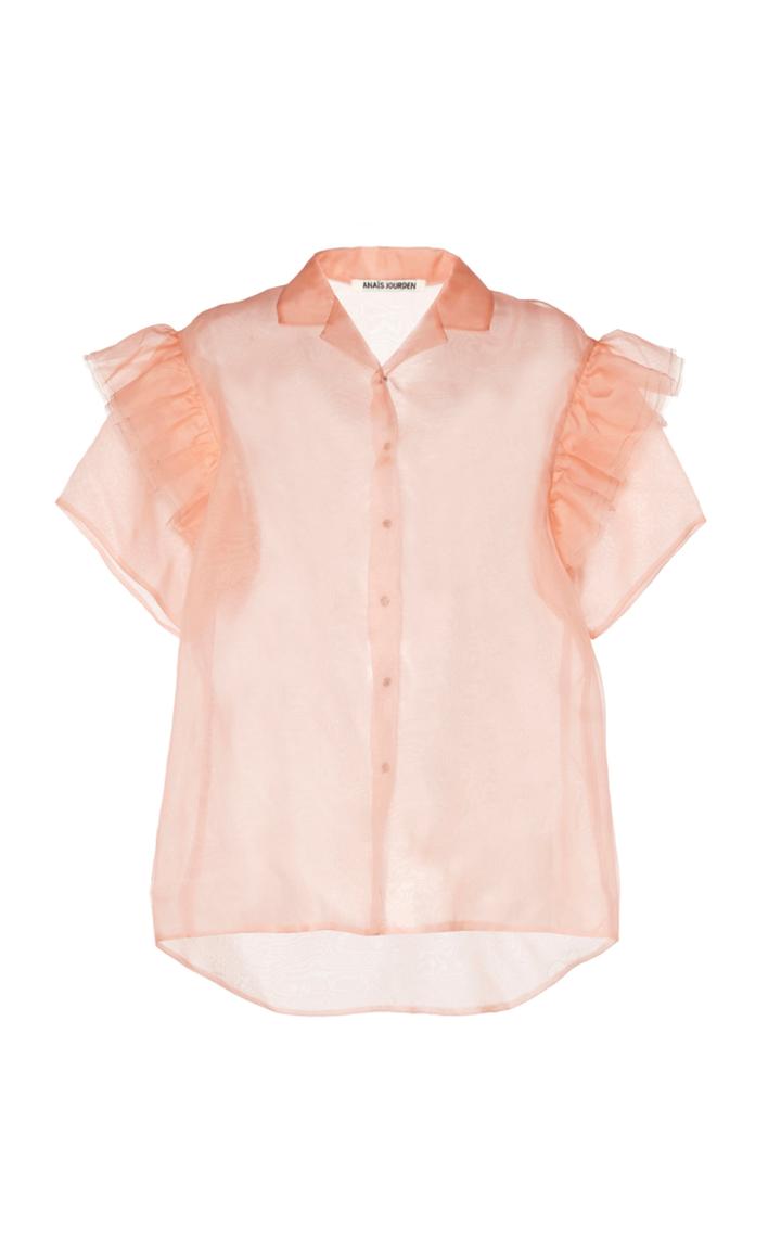 Anas Jourden Ruffled Silk Organza Top