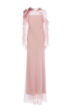 Alberta Ferretti Ruffled One Shoulder Gown