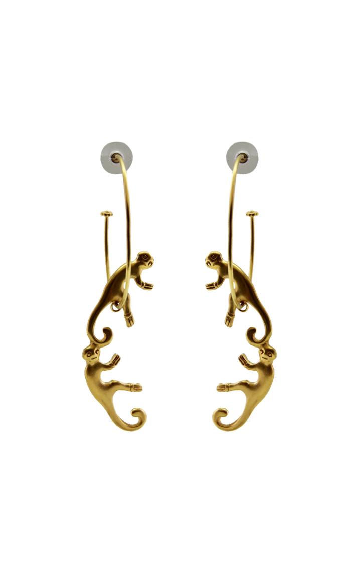 Moda Operandi Cano Monos 24k Gold-plated Hoop Earrings